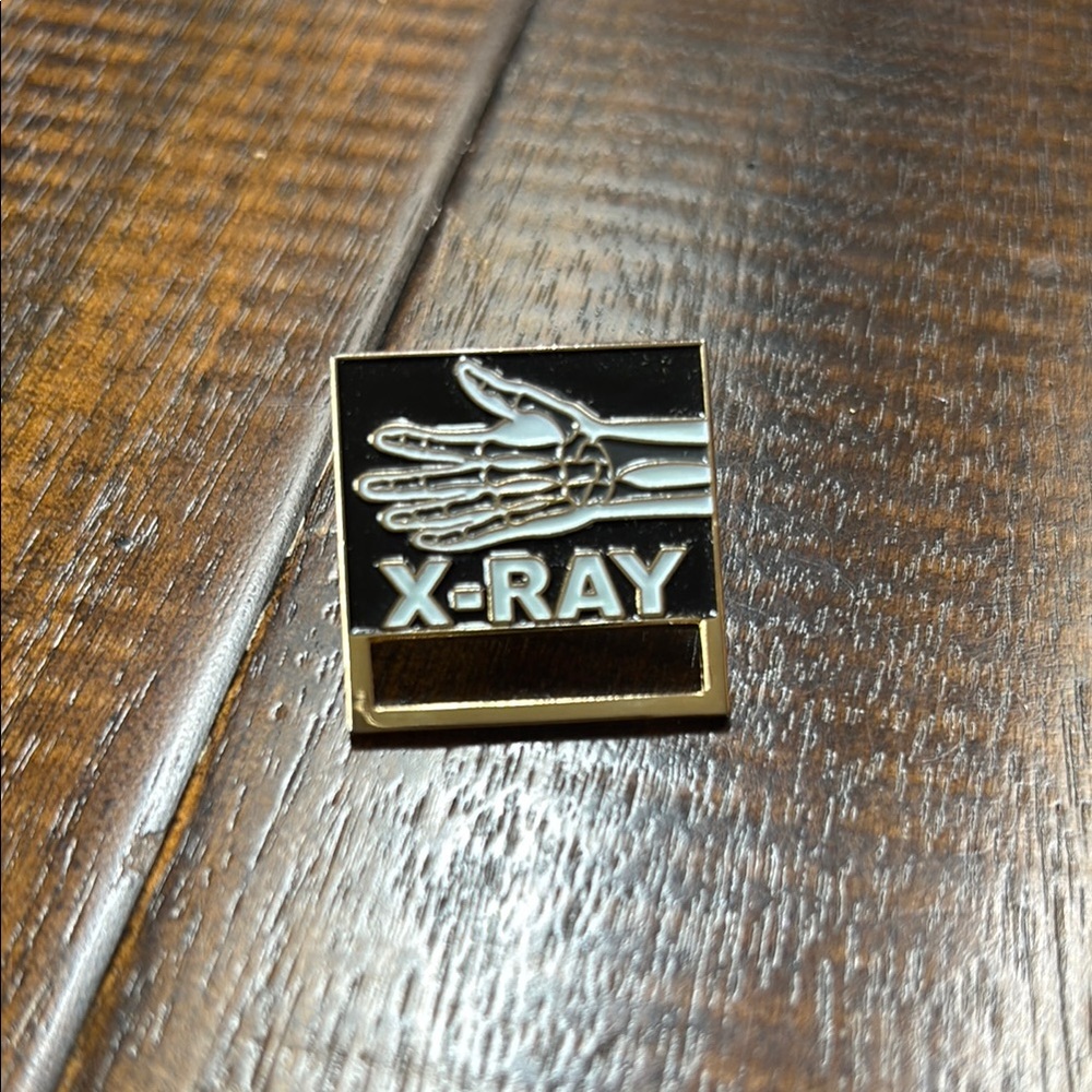 X-Ray Skeleton hand badge holder